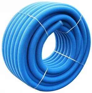 Труба ПЭ гофрированная двуслойная Dн 110 мм, бухта 50м, цвет синий
