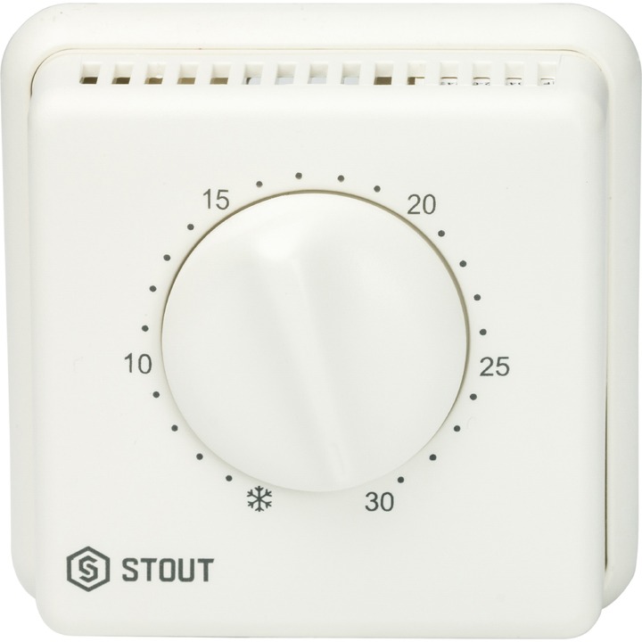 STOUT STE-0001 Комнатный проводной термостат TI-N с переключателем зима-лето и светодиодом