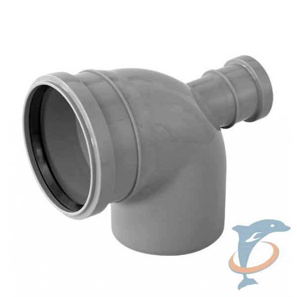 Отвод канализационный 110-50-90 задний ( Политек)